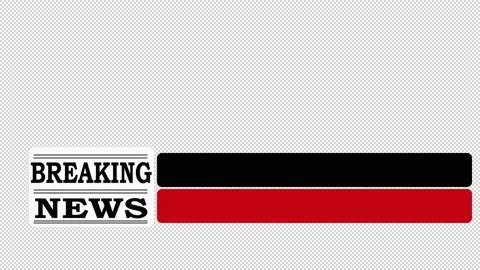Animated Red - White and Black - Breaking News Comp - Alpha Matte - 60 fps - Stock Footage 165120220
