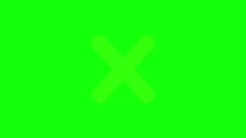 Animated Red X Mark Green Screen, Blinking Cross Symbol Overlay Stock Footage 312415985