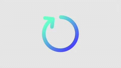 Animated refresh gradient ui icon Stock Footage 213273287