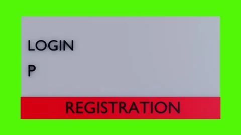 Animated registration window on a green background Stock Footage 146330649