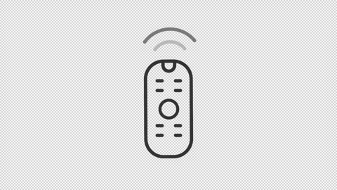 Animated remote controller line icon Stock Footage 242484191