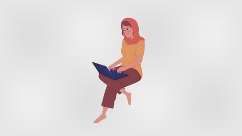 Animated remote programmer character Stock Footage 211441758