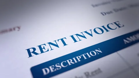 Animated Rent Invoice Stock Footage 241590647