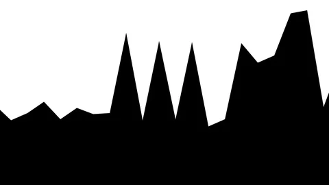 Animated Repeating Cycle Pattern of Mountains or Investment Charts Moving Loo Stock Footage 118986410
