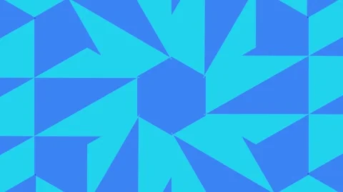 Animated Repeating pattern of geometric shapes in shades of blue background Stock Footage 327175123