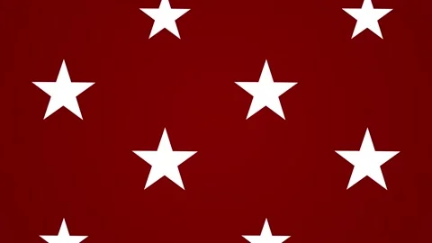 Animated repeating pattern of white stars on dark red background, seamless .. Stock Footage 333307303