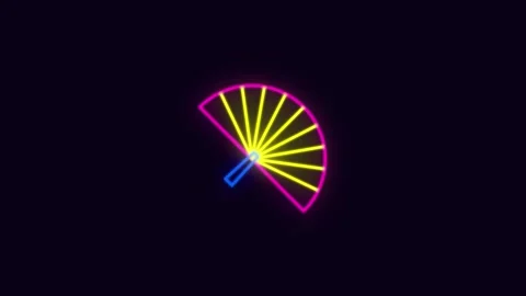 Animated retro arcade neon light sign icon on transparent background Video stock 322953881