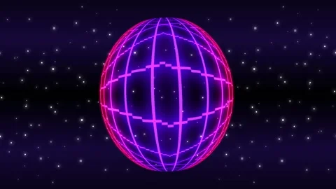 Animated Retro background. Motion design. Synthwave. Pixel art 8bit Vector video Stock Footage 229393538