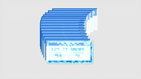 Animated retro computer window with the inscription let it snow Stockbeeldmateriaal 295251094