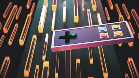 Animated Retro Gamepad Loopable Video Stock Footage 241534969
