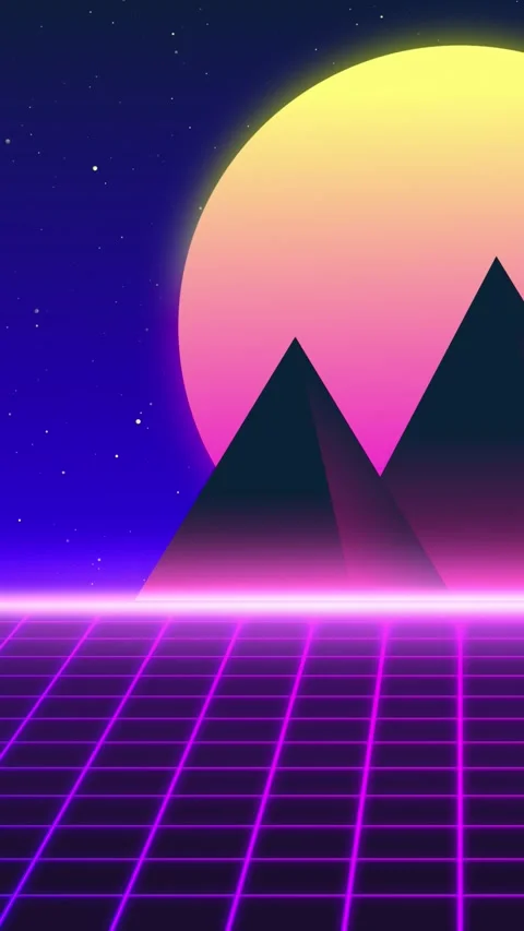 Animated Retro Landscape Backgrounds Stock Footage 240725766