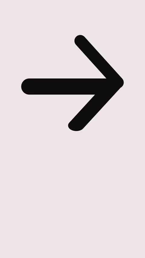 Animated right arrow in clean style for forward movement vertical video. Mi.. Stock Footage 321626899