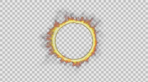 Animated ring of fire isolated on transp... | Stock Video | Pond5