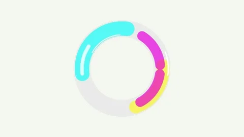 Animated Ring Graphic with Rotating Colors for Infographics Design Vidéo 333606411