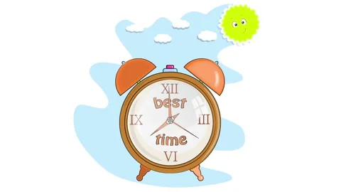Animated ringing alarm clock. Stock Footage 125975788