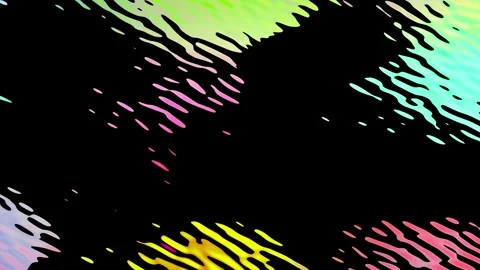 Animated Rippled Liquid Shapes and Bright Abstract Morphing Blobs Stock Footage 337760891
