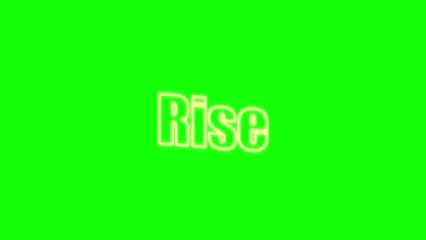 Animated rise text graphic featuring bold typography against a vibrant solid 库存影片 340610895
