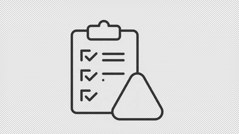 Animated risk assessment line icon Stock Footage 333731755