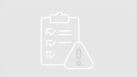 Animated risk assessment white line icon Stock Footage 333749705
