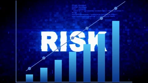 Animated risk graphs with increasing trend lines Stock Footage 337602772