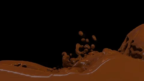 Animated river of melted chocolate rapid... | Stock Video | Pond5