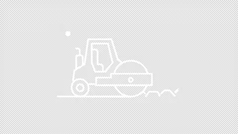 Animated road roller white line icon 스톡 동영상 247436250