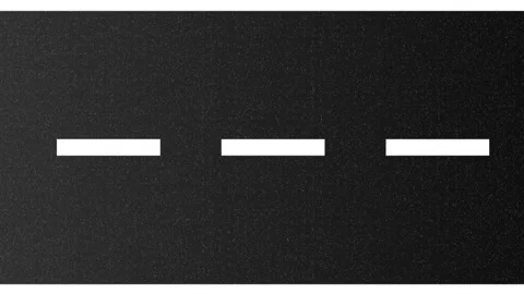 Animated road surface with a moving dashed white line from a top-down Stock Footage 314984204