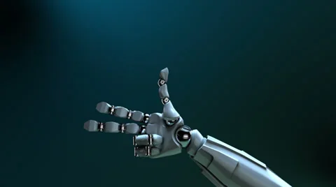 Animated robot hand counting. Stock Footage 34525402