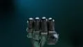 Animated robot hand punching. HD Footage