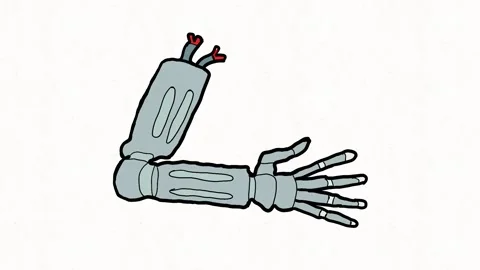 Animated Robotic Arm Prosthesis Icon for Bionics and Robotics Stock Footage 341863471