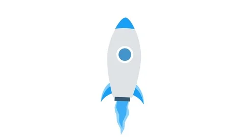 Animated Rocket  Icon Stock Footage 79053957