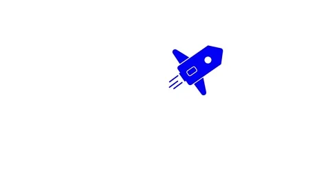Animated rocket linear icon. Launch spacecraft into cosmos. Space shuttle.O.. Stock Footage 304098957