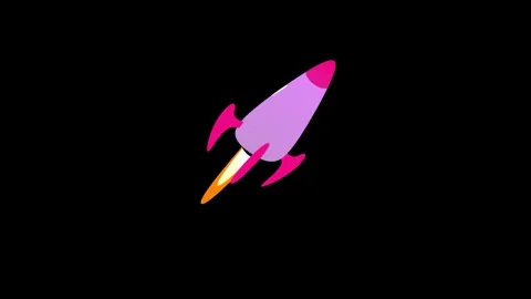 Animated Rocketship icon background anim... | Stock Video | Pond5