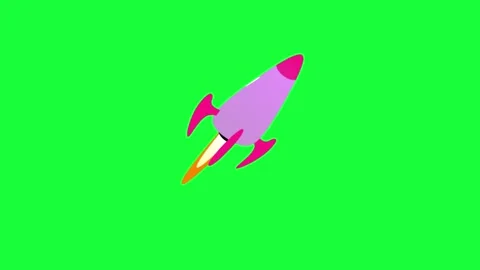 Animated Rocketship icon background anim... | Stock Video | Pond5