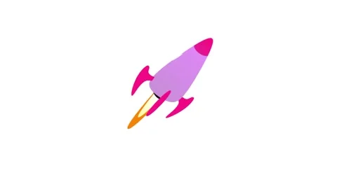 Animated Rocketship icon background anim... | Stock Video | Pond5