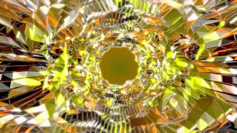 Animated Rotating 3D Geometric Mirror Shapes. 4K Stock Footage 297530524