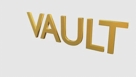 Animated rotating around three dimensional golden text or word Vault Vídeos de archivo 236745873