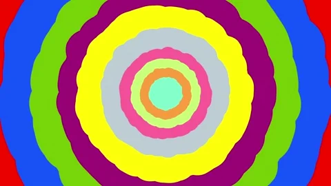 Animated rotating background with colorful circles. Stock Footage 155924919