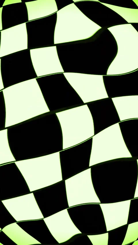 Animated rotating checkerboard sphere with abstract design elements, ideal .. Stock Footage 308744196