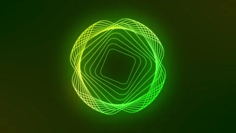 Animated rotating circular element, green color gradient color Video stock 199370030