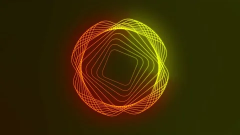 Animated rotating circular element, red and yellow color gradient color Stock Footage 199370041