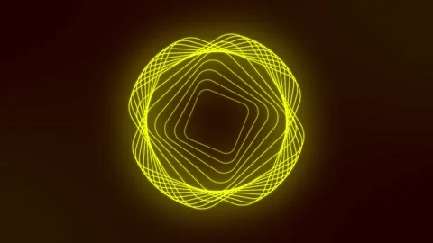 Animated rotating circular element, yellow color gradient element Video stock 199370089
