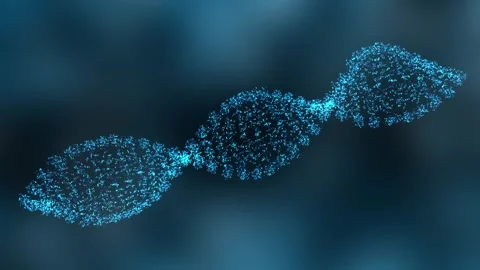 Animated Rotating DNA Double Helix Structure Molecular Visualization 4K Vídeo Stock 332133241