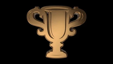 animated rotating golden trophy symbol -... | Stock Video | Pond5