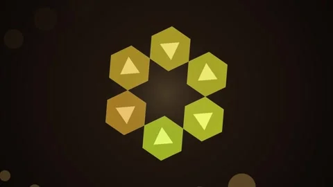 Animated Rotating Hexagon Pattern with Arrows in Motion Graphics Stock Footage 340348477