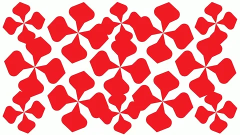 Animated rotating red four petal flower background Stock-Footage 248945007