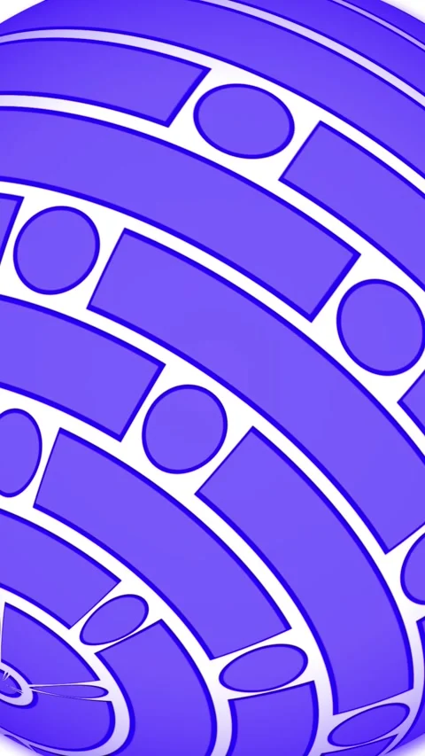 Animated rotating sphere with abstract checkerboard pattern, great for 3d v.. Stock Footage 308744406