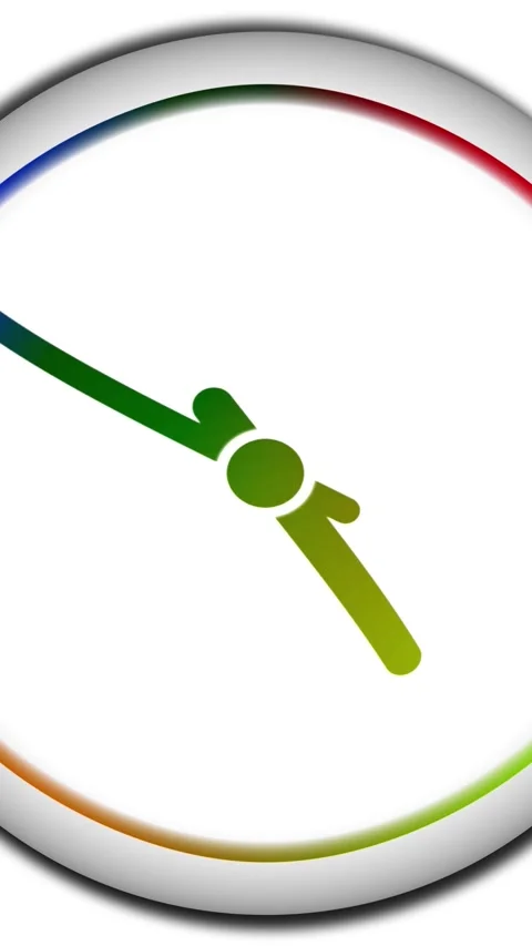 Animated round clock with spinning Stock Video Pond5