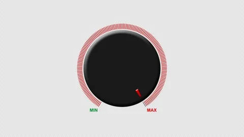 Animated round switch button with minimum and maximum scale Stock Footage 293497208
