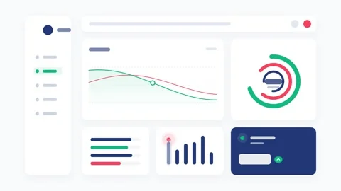 Animated Saas Dashboard with Dynamic Data Analytics and Business Intelligence 库存影片 336449210